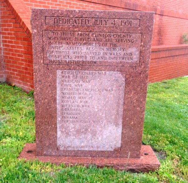 CLINTON COUNTY WAR VETERANS MEMORIAL