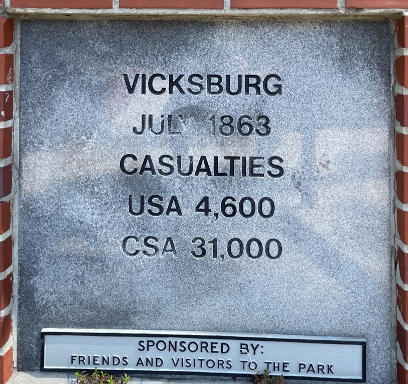 VICKSBURG JULY 1863 WAR MEMORIAL TABLET