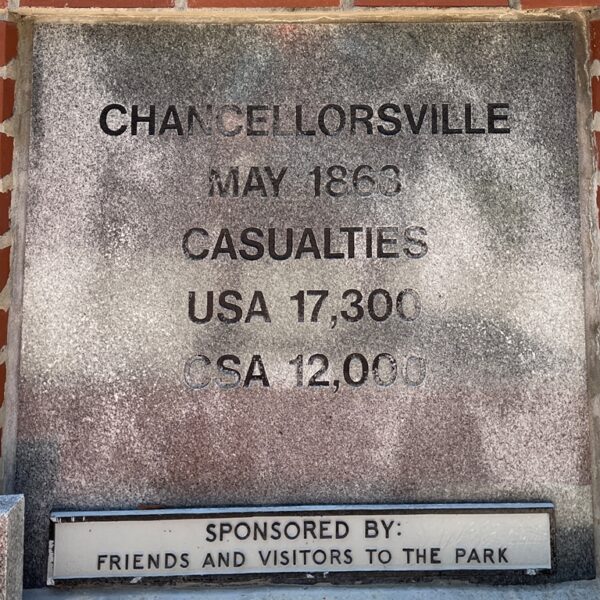 CHANCELLORSVILLE MAY 1863 WAR MEMORIAL TABLET