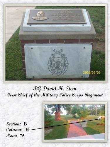 BRIGADIER GENERAL DAVID H. STEM MEMORIAL