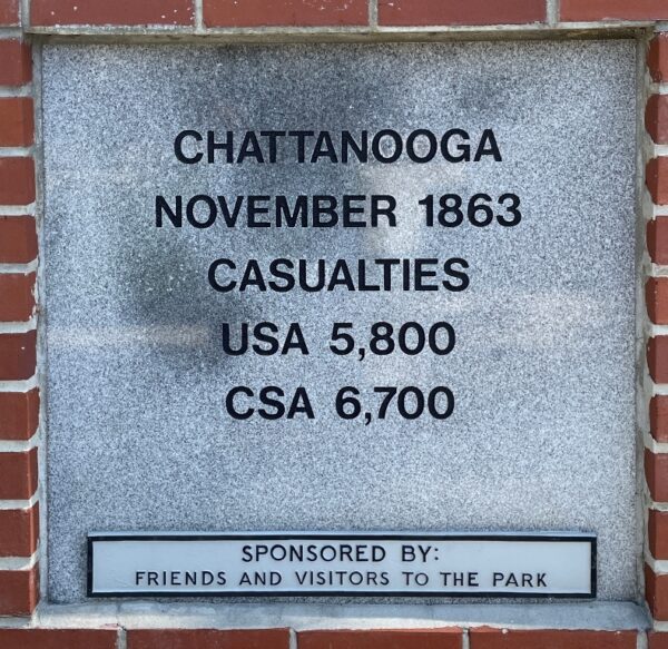 CHATTANOOGA NOVEMBER 1863 WAR MEMORIAL TABLET