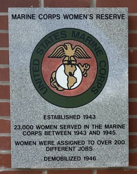 MARINE CORPS WOMEN’S RESERVE WAR MEMORIAL TABLET