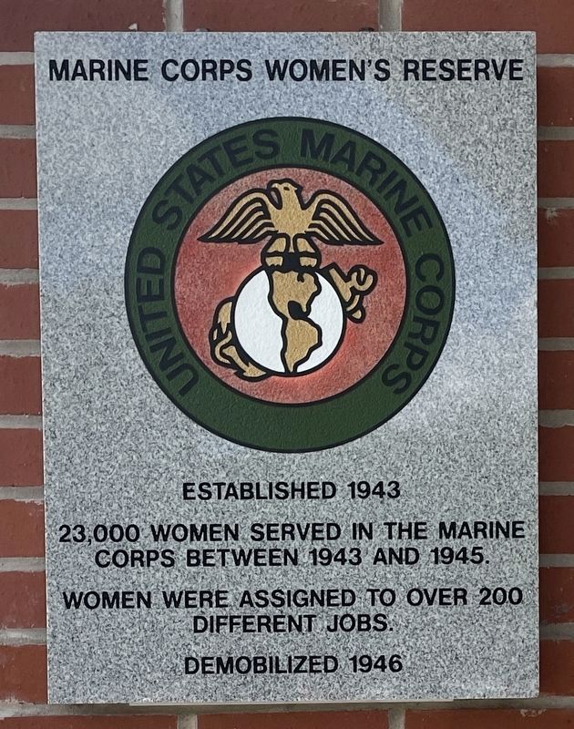 MARINE CORPS WOMEN’S RESERVE WAR MEMORIAL TABLET