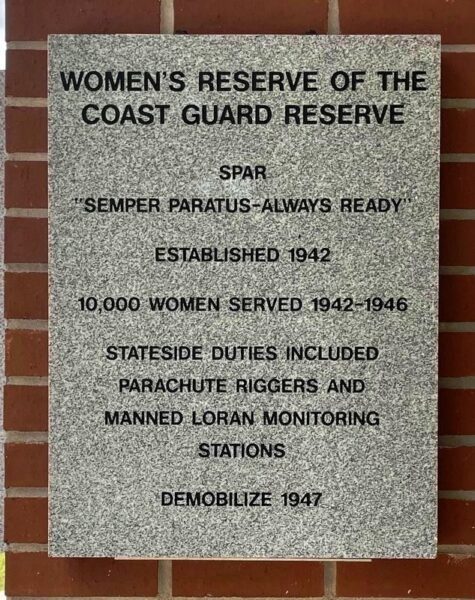 WOMEN’S RESERVE OF THE COAST GUARD RESERVE WAR MEMORIAL TABLET