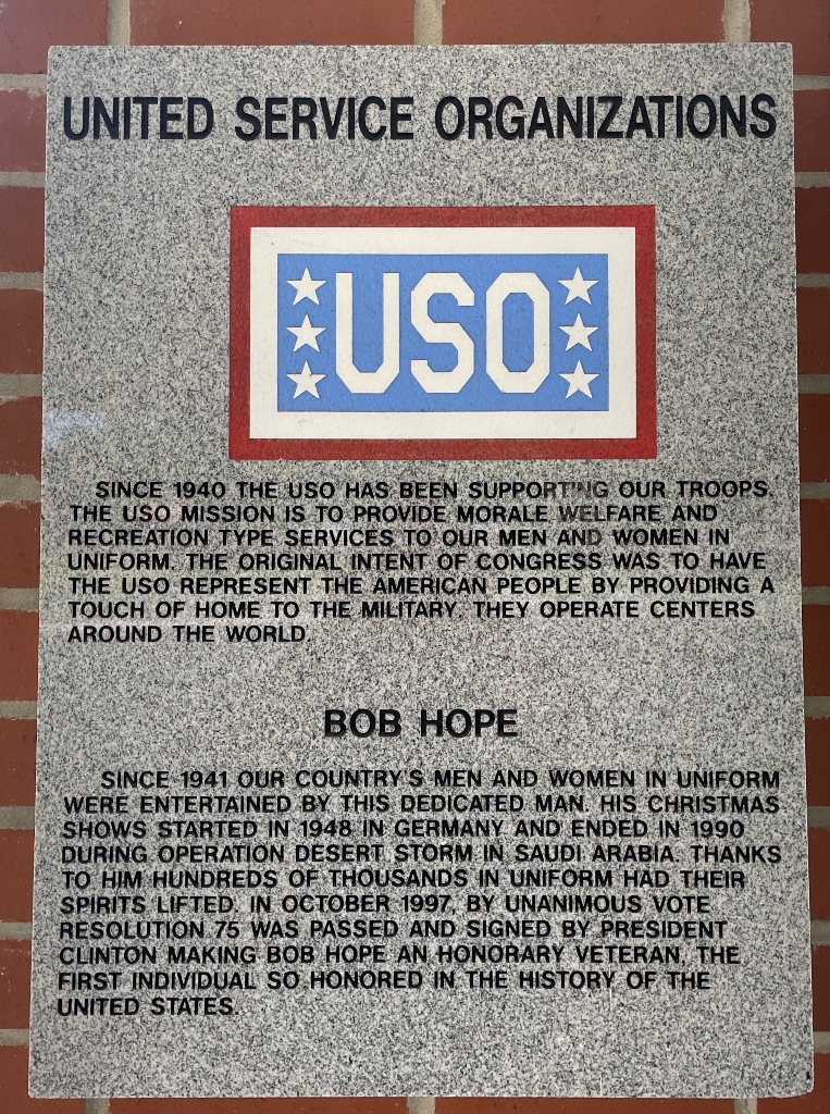 UNITED SERVICE ORGANIZATIONS MEMORIAL TABLET