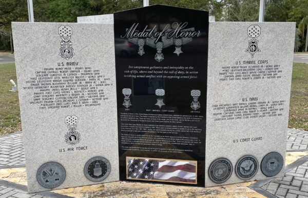 HILLSBOROUGH COUNTY MEDAL OF HONOR WAR MEMORIAL FRONT