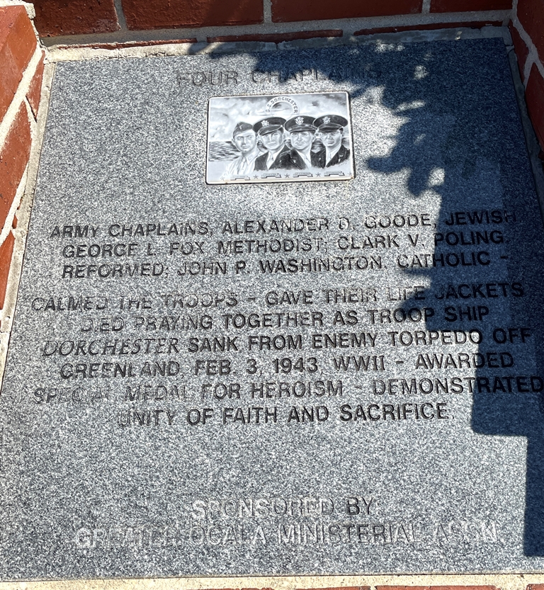 MARION COUNTY FOUR CHAPLAINS MEMORIAL TABLET