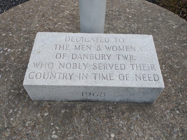 DANBURY TWP. VETERANS MEMORIAL FLAGPOLE STONE