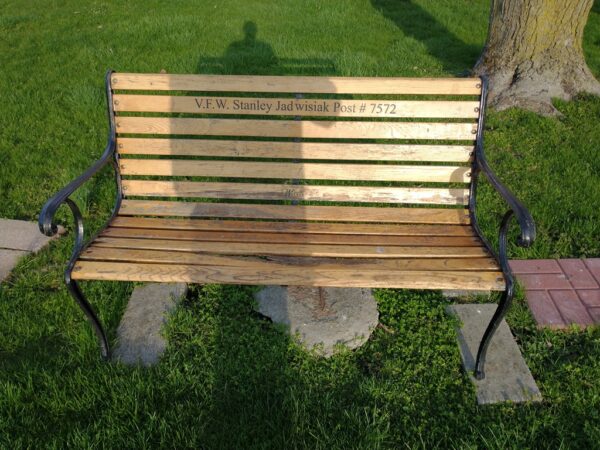 V.F.W. STANLEY JADWISIAK POST #7572 WAR MEMORIAL BENCH