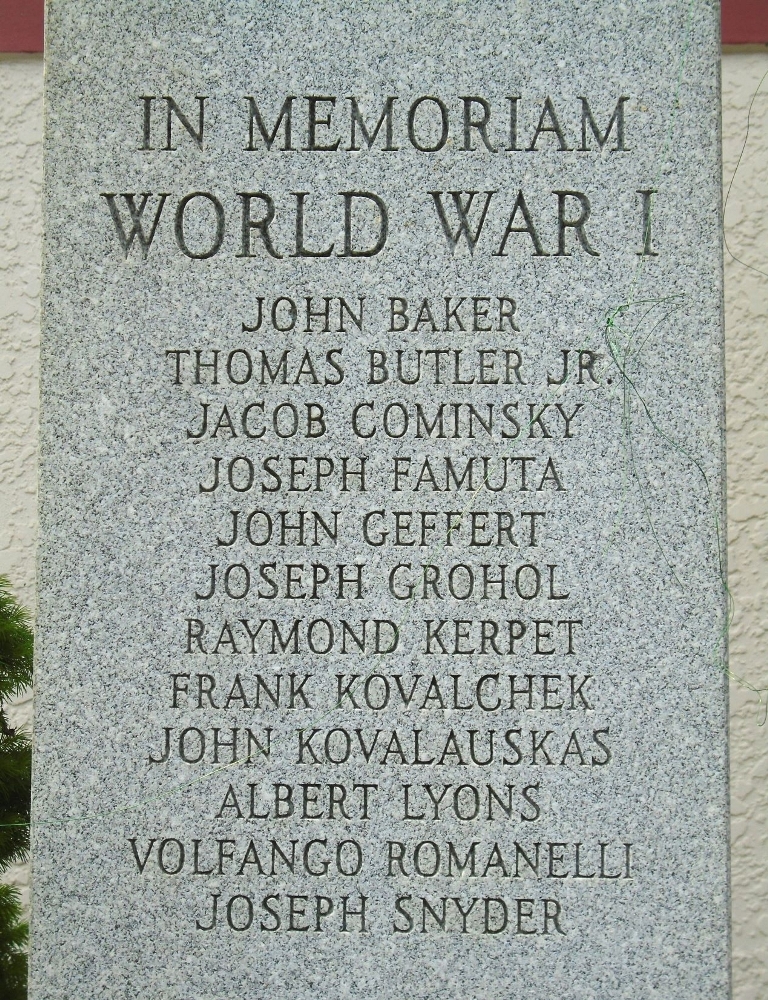WILKES-BARRE TWP. WAR MEMORIAL STONE A