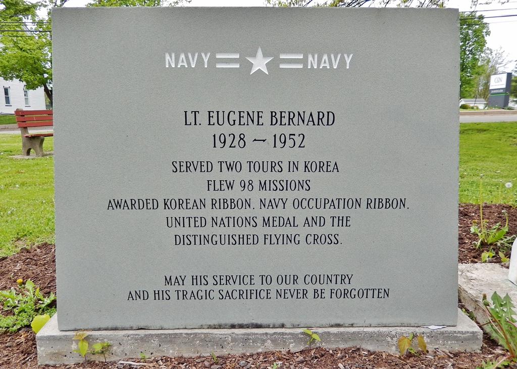 LIEUTENANT EUGENE BERNARD MEMORIAL BACK