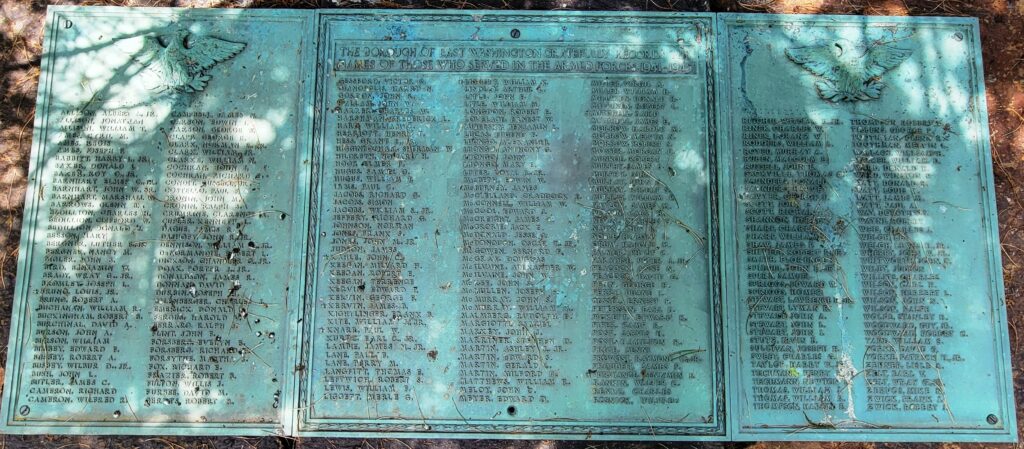 BOROUGH OF EAST WASHINGTON WORLD WAR II MEMORIAL