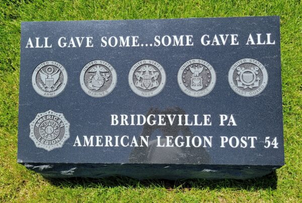 NATIONAL CEMETERY OF THE ALLEGHENIES ALL GAVE SOME SOME GAVE ALL MEMORIAL TABLET