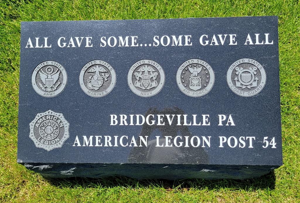 NATIONAL CEMETERY OF THE ALLEGHENIES ALL GAVE SOME SOME GAVE ALL MEMORIAL TABLET