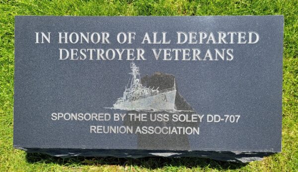 NATIONAL CEMETERY OF THE ALLEGHENIES ALL DEPARTED DESTROYER VETERANS MEMORIAL TABLET