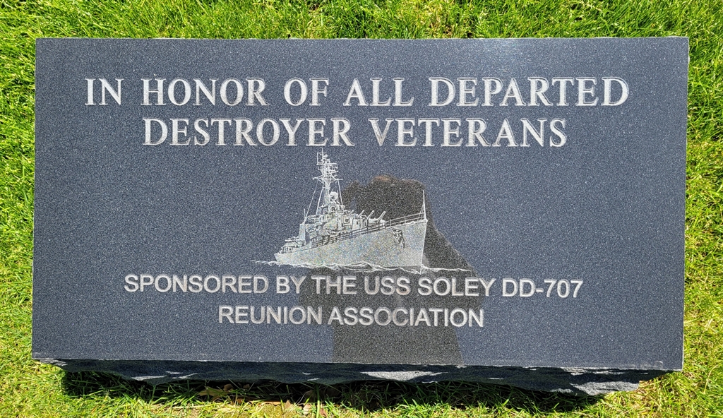 NATIONAL CEMETERY OF THE ALLEGHENIES ALL DEPARTED DESTROYER VETERANS MEMORIAL TABLET