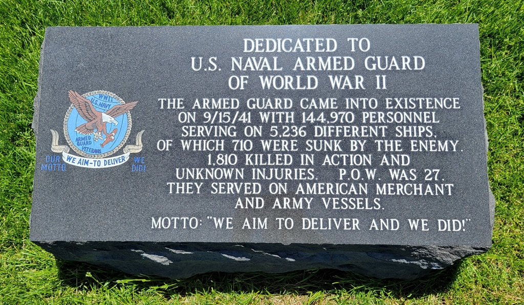 NATIONAL CEMETERY OF THE ALLEGHENIES U.S. NAVAL ARMED GUARD MEMORIAL TABLET
