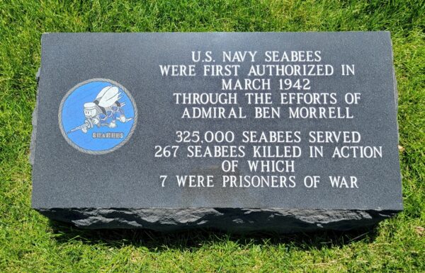 NATIONAL CEMETERY OF THE ALLEGHENIES U.S. NAVY SEABEES MEMORIAL TABLET
