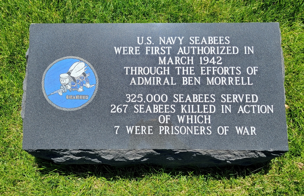 NATIONAL CEMETERY OF THE ALLEGHENIES U.S. NAVY SEABEES MEMORIAL TABLET