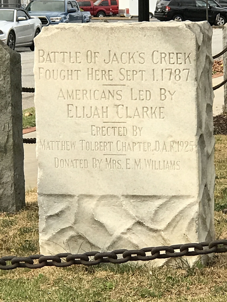 BATTLE OF JACK’S CREEK REVOLUTIONARY WAR MEMORIAL