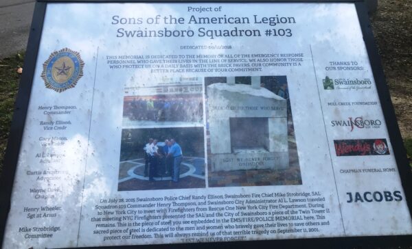 SWAINSBORO 09/11/2001 MEMORIAL PANEL