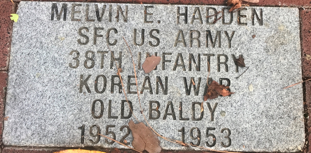 MELVIN E. HADDEN WAR MEMORIAL TABLET