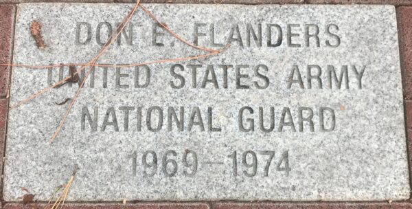 DON E. FLANDERS WAR MEMORIAL TABLET