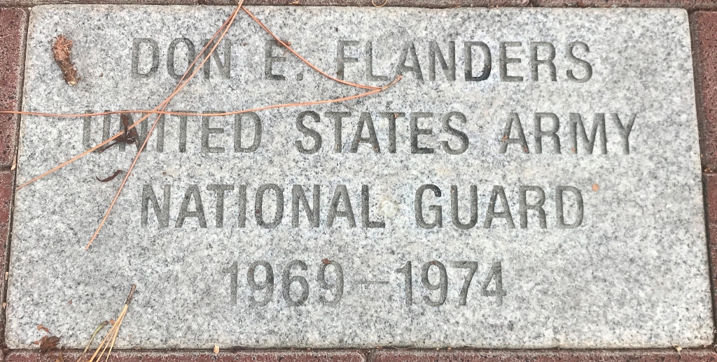 DON E. FLANDERS WAR MEMORIAL TABLET