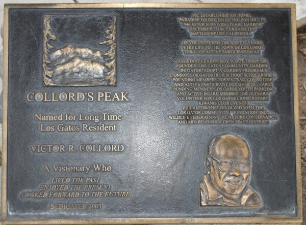 COLLORD’S PEAK MEMORIAL PLAQUE