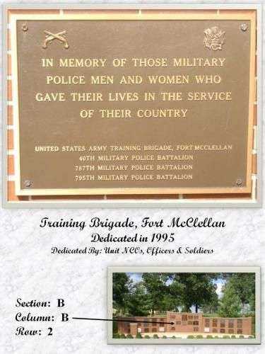 U.S. ARMY TRAINING BRIGADE MEMORIAL PLAQUE