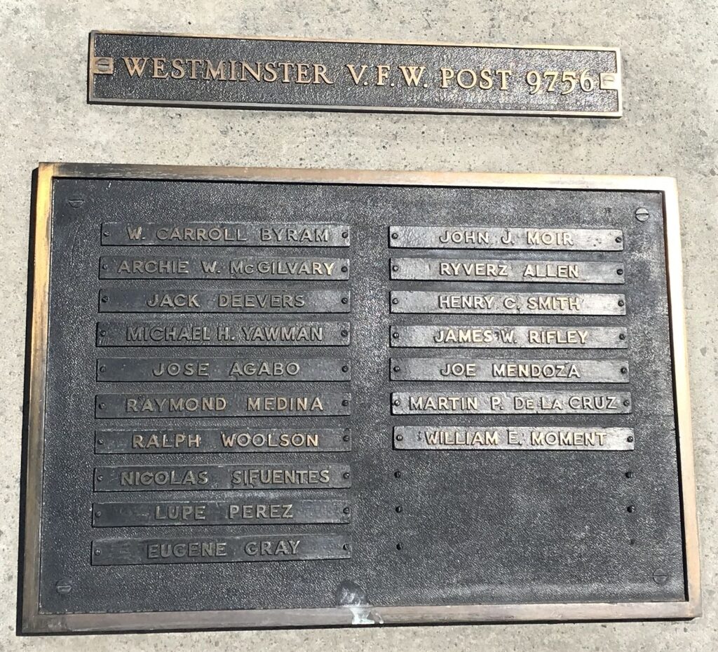 VFW POST 9756 SUPREME SACRIFICE VETERANS MEMORIAL PLAQUE B