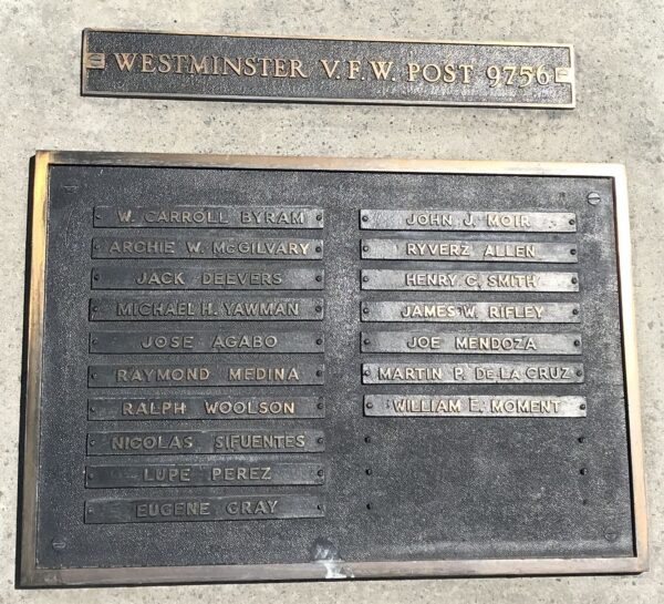 VFW POST 9756 SUPREME SACRIFICE VETERANS MEMORIAL PLAQUE B