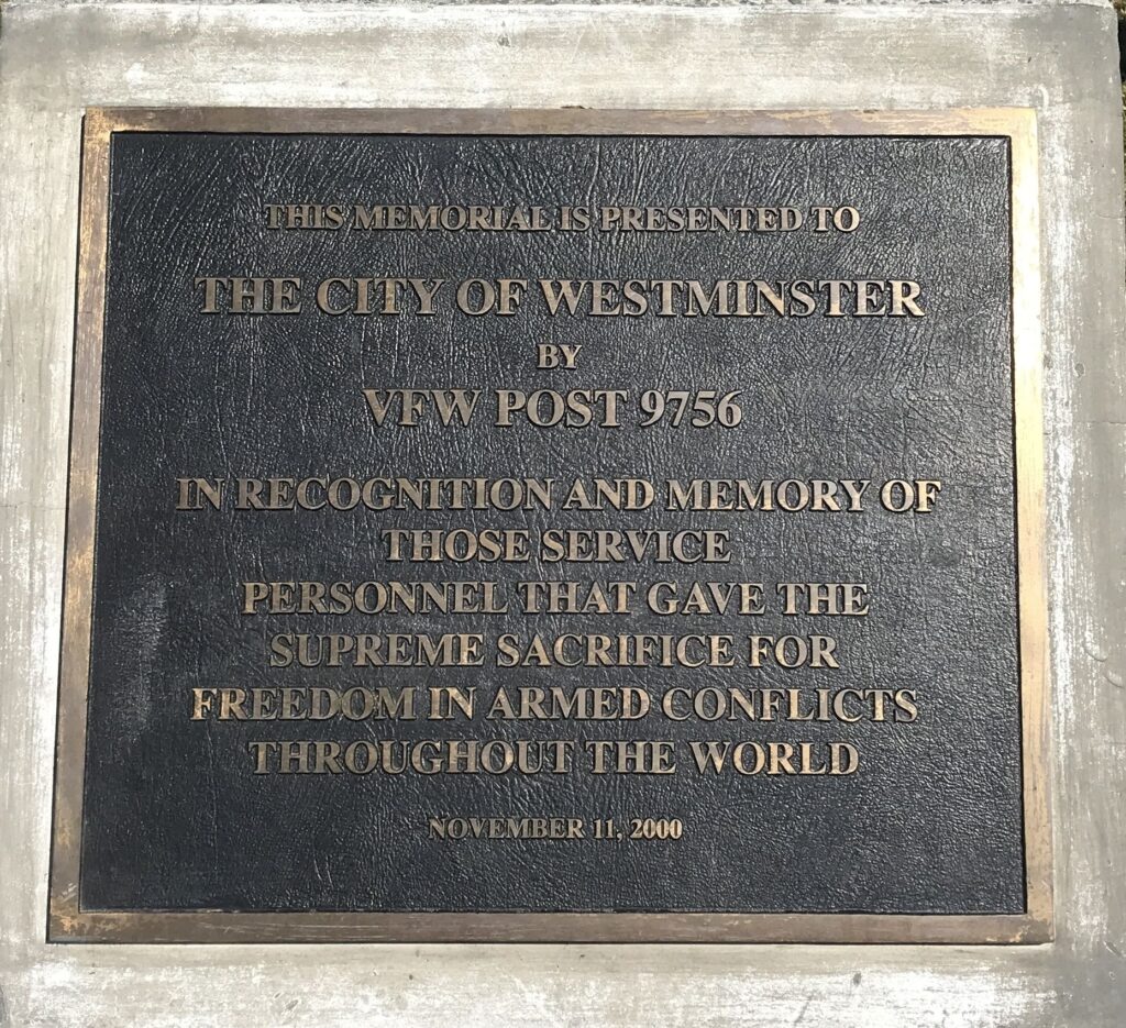 VFW POST 9756 SUPREME SACRIFICE VETERANS MEMORIAL PLAQUE A