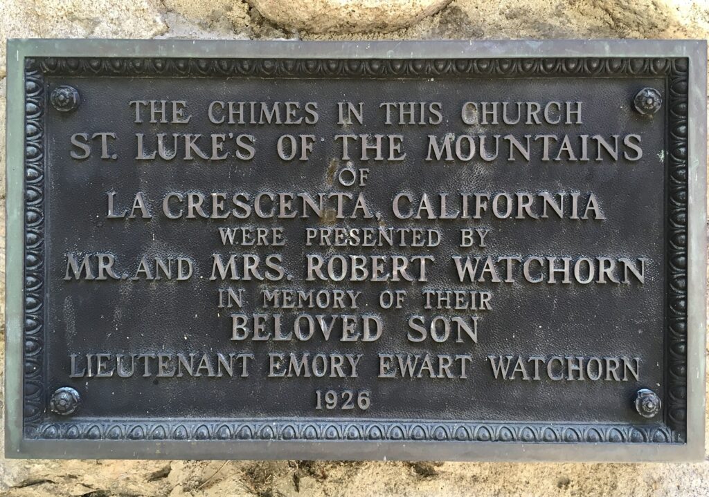 LIEUTENANT EMORY EWART WATCHORN WAR MEMORIAL PLAQUE
