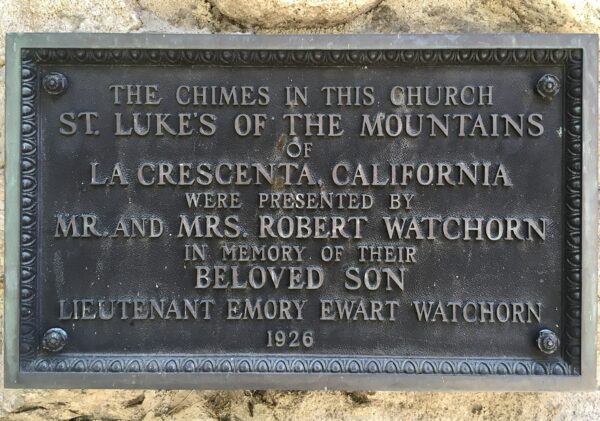 LIEUTENANT EMORY EWART WATCHORN WAR MEMORIAL PLAQUE