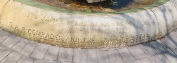 THE JAMES R. BROWN MEMORIAL FOUNTAIN DEDICATION STONE