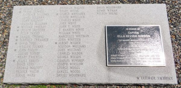 TOWN OF BARRE CIVIL WAR MEMORIAL TABLET D