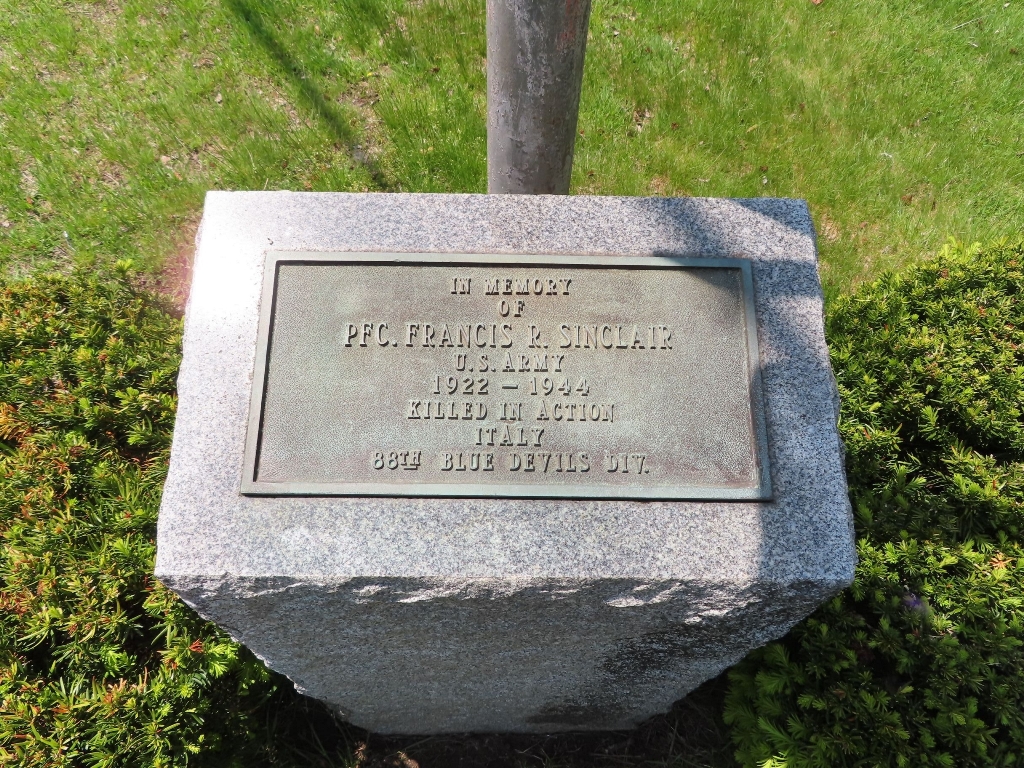 PFC. FRANCIS R. SINCLAIR WAR MEMORIAL