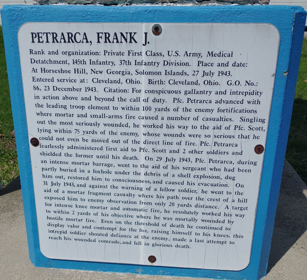PETRARCA RANGE WAR MEMORIAL PLAQUE B
