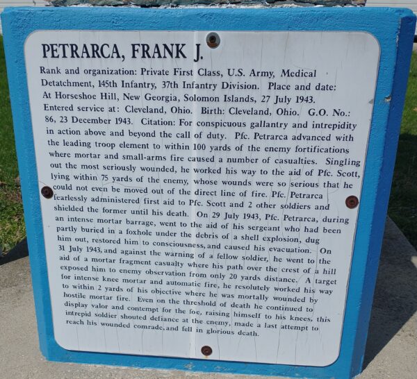 PETRARCA RANGE WAR MEMORIAL PLAQUE B