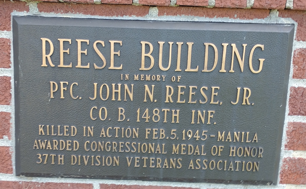 REESE BUILDING MEDAL OF HONOR WAR MEMORIAL PLAQUE