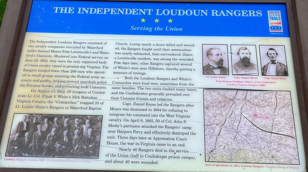 THE INDEPENDENT LOUDOUN RANGERS WAR MEMORIAL PANEL