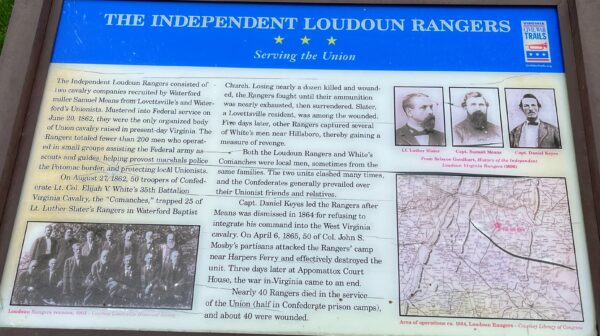 THE INDEPENDENT LOUDOUN RANGERS WAR MEMORIAL PANEL