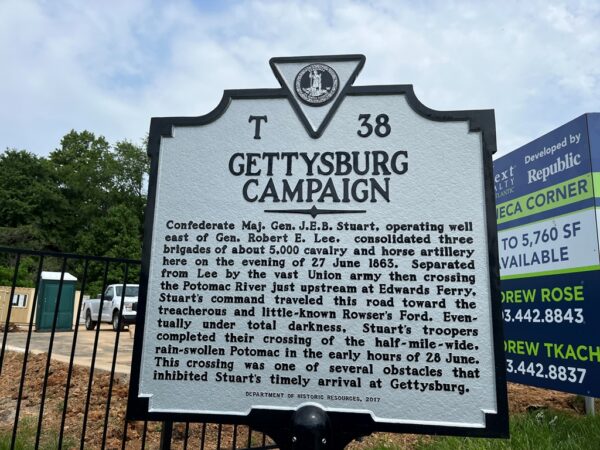 GETTYSBURG CAMPAIGN WAR MEMORIAL MARKER XXI