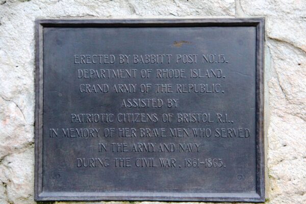 BRISTOL, R.I. CIVIL WAR MEMORIAL PLAQUE