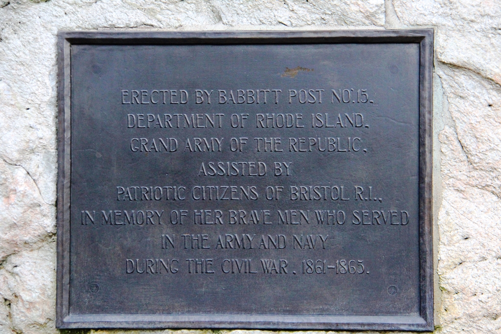 BRISTOL, R.I. CIVIL WAR MEMORIAL PLAQUE