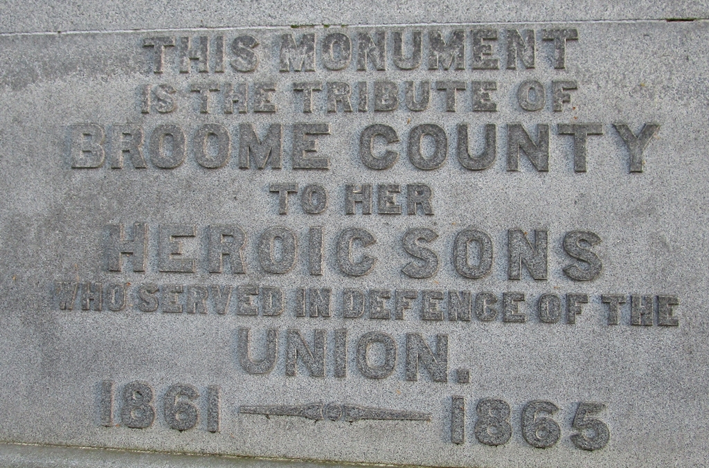 BROOME COUNTY HEROIC SONS WAR MEMORIAL DEDICATION STONE