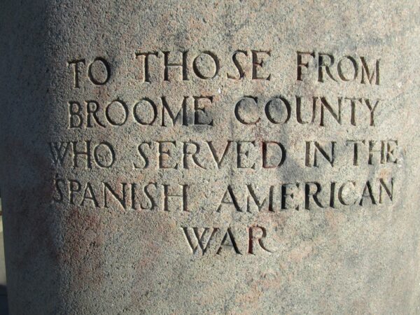 BROOME COUNTY SPANISH AMERICAN WAR MEMORIAL DEDICATION STONE