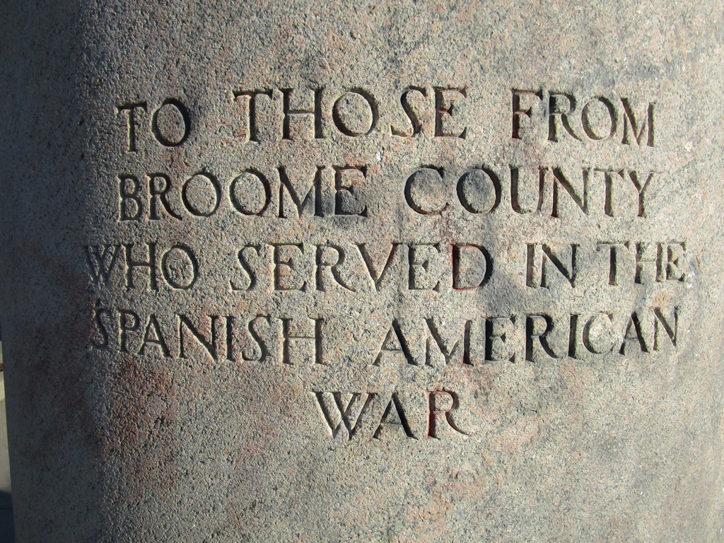 BROOME COUNTY SPANISH AMERICAN WAR MEMORIAL DEDICATION STONE
