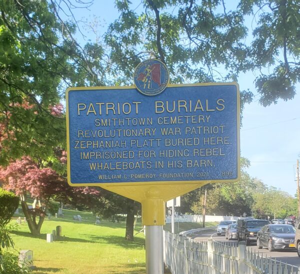 PATRIOTS BURIALS SMITHTOWN CEMETERY MEMORIAL MARKER
